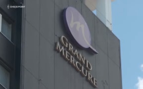 Grand Mercure in Auckland which is being used a managed isolation facility.