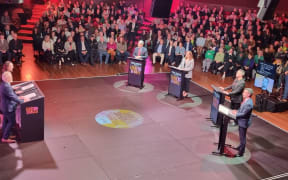 The Press leader's debate at the Christchurch Town Hall on 10 October, 2023.