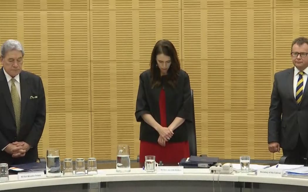Prime Minister Jacinda Ardern and Cabinet observed one minute of silence to remember victims of the Whakaari / White Island eruption.