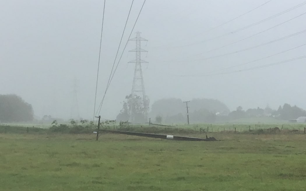 旋风对 Northpower 网络造成了重大破坏，其中大部分是树木从线路中掉落造成的。