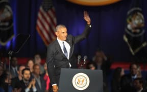 President Barack Obama delivers a farewell speech to the nation on January 10, 2017 in Chicago, Illinois.