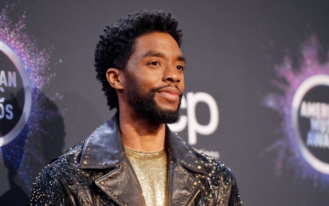 LOS ANGELES, CALIFORNIA - NOVEMBER 24: Chadwick Boseman poses in the press room during the 2019 American Music Awards at Microsoft Theater on November 24, 2019 in Los Angeles, California.   Matt Winkelmeyer/Getty Images for dcp/AFP