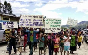 Peaceful protest against ongoing unrest in Mendi, 4 October 2017.