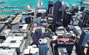AUCKLAND, NEW ZEALAND - DECEMBER, 2017: Auckland downtown aerial view.