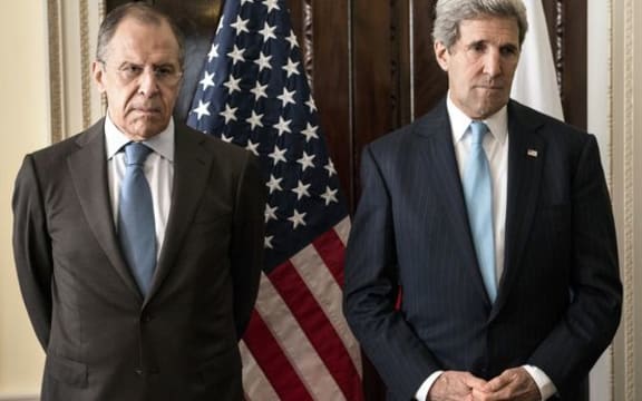 Sergey Lavrov (left) and John Kerry failed to reach agreement - again.