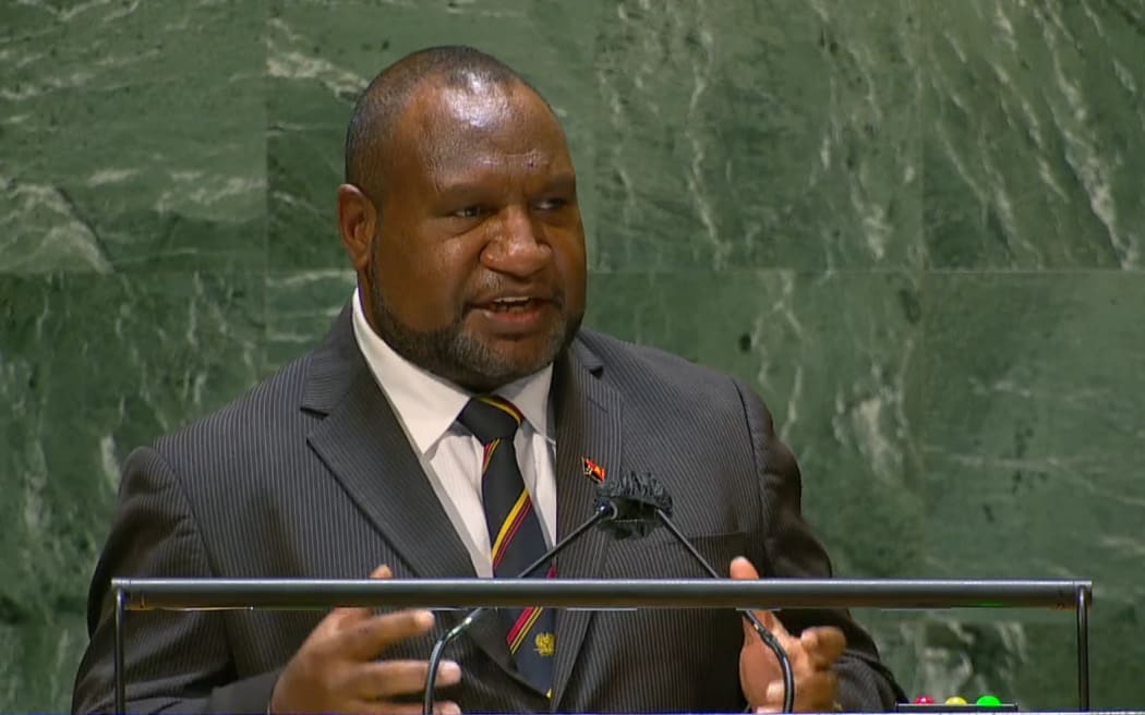 Papua New Guinea Prime Minister James Marape at the 76th UN General Assembly