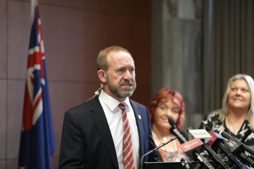 Andrew Little announcing that re-entry to the Pike River Mine drift will go ahead.