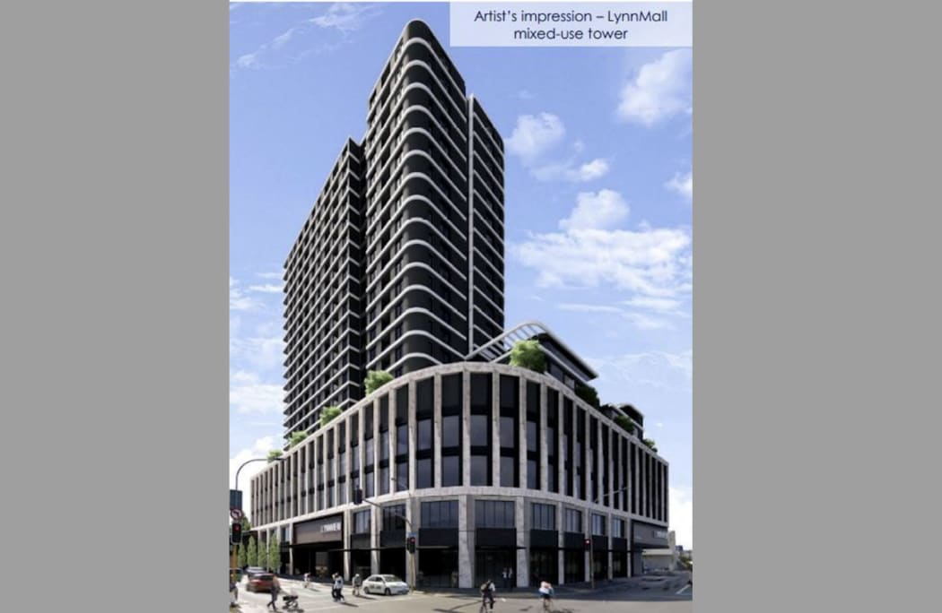 Proposed LynnMall office/apartment block to be developed by Kiwi Property.