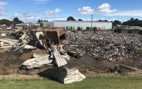 About 100 tonnes of plastic and paper was destroyed in Tuesday night’s fire.