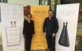 Reefton Distilling founders Patsy Bass and Sean Whittaker.
