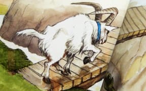 Billy Goat Gruff crossing the bridge