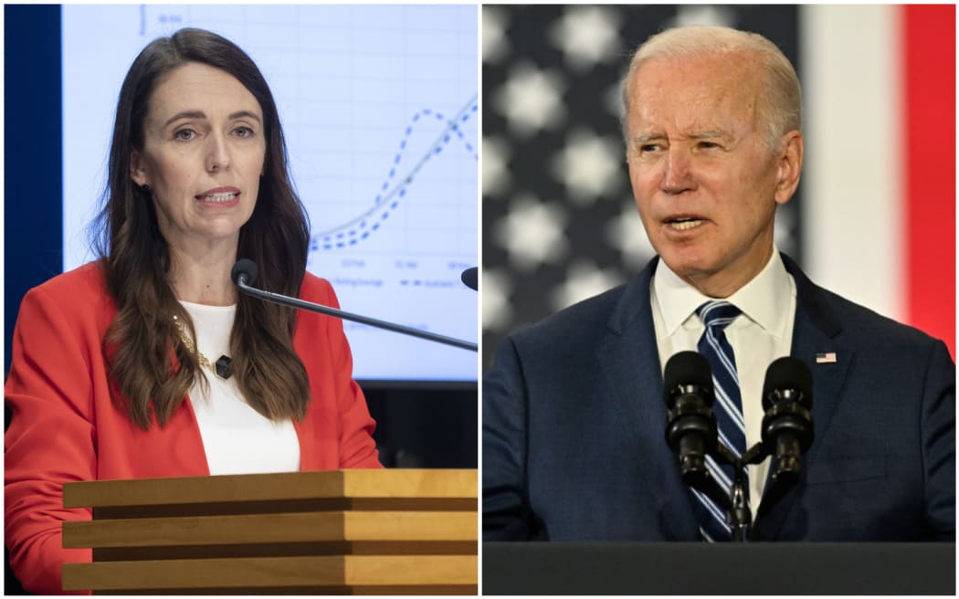 Prime Minister Jacinda Ardern and US President Joe Biden