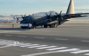 An RNZAF C-130 Hercules carrying aid supplies arrived in Bougainville, Papua New Guinea, on 11 August, 2023, following ongoing volcanic activity on nearby Mount Bagana.