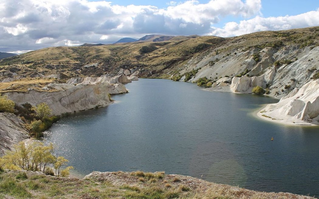 Blue Lake, near the town of Saint Bathans in Central Otago