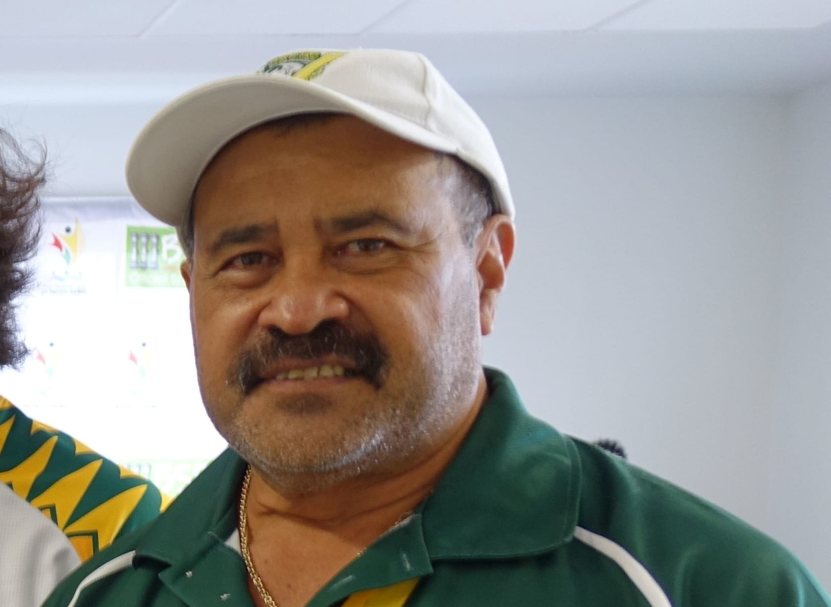 President of Cook Islands Rugby League Charles Carlson (far right).