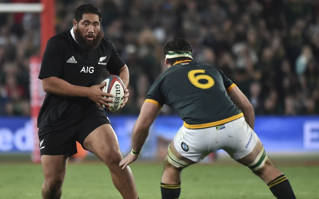 All Blacks prop Charlie Faumuina in action against the Springboks 2014.