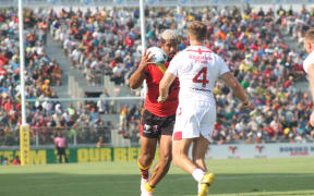 Nene MacDonald played in the PNG Kumuls victory over the England Knights.