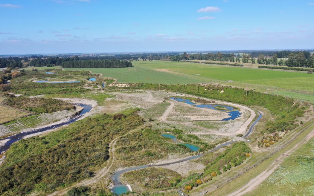 The near river recharge site at the Hekeao/Hinds River.