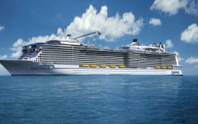 An artist's impression of 'Ovation of the Seas', which is being built in Germany.