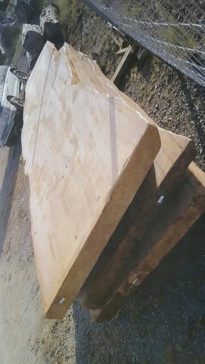 Slabs like this are exported to China as table tops. This photo was filed as evidence in court.