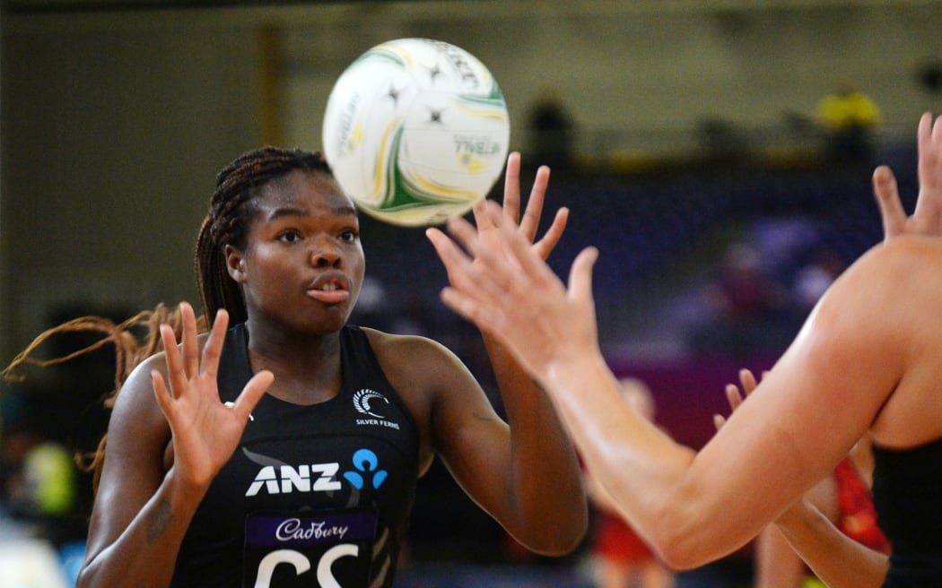 Silver Ferns shooter Grace Nweke during the 2023 Netball Quad Series