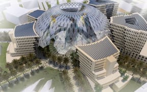 An artists impression of the Al Wasl Plaza being planned for Expo 2020 Dubai.