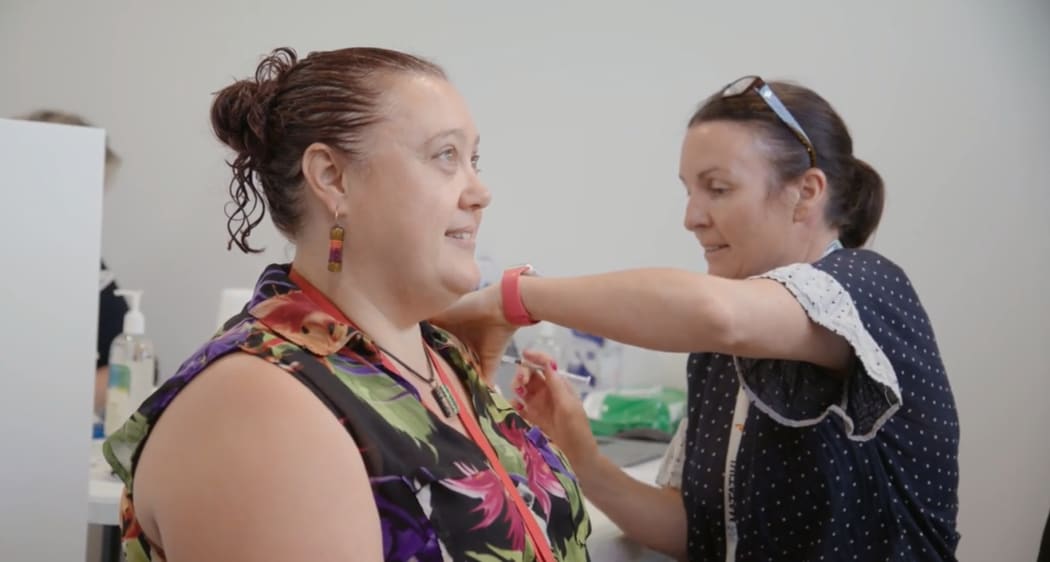 Health Protection Officer Debbie Smith was one of the first people in the South Island to receive a dose of the Covid-19 vaccine  on 24 February, 2021.