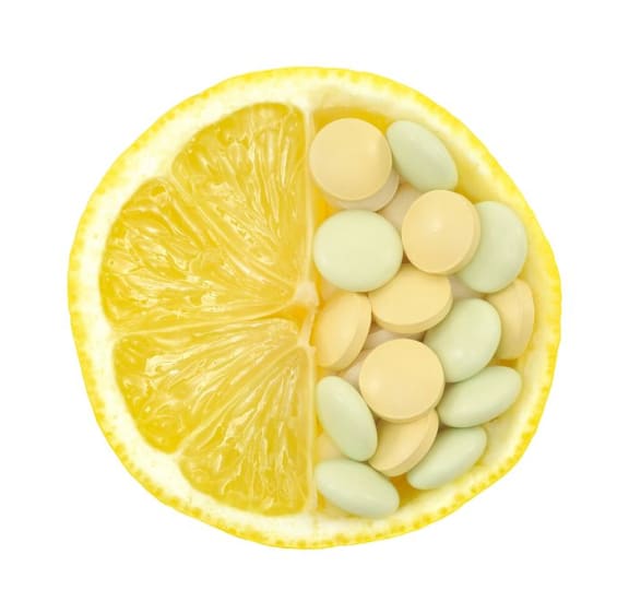Lemon and vitamin supplements