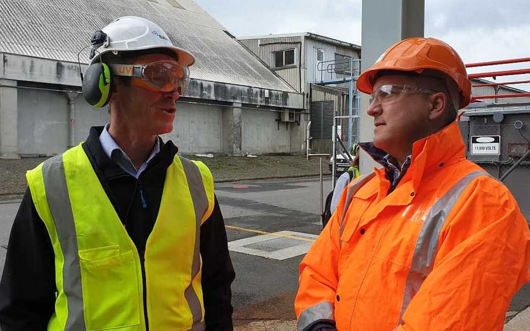 Ballance chief executive Mark Wynne (on left) & one of the Co-founders of Hiringa Energy Andrew Clennett