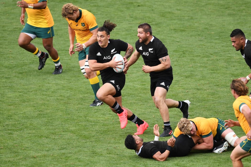 Peter Umaga-Jensen made his test debut in the second Bledisloe Cup test in Auckland.