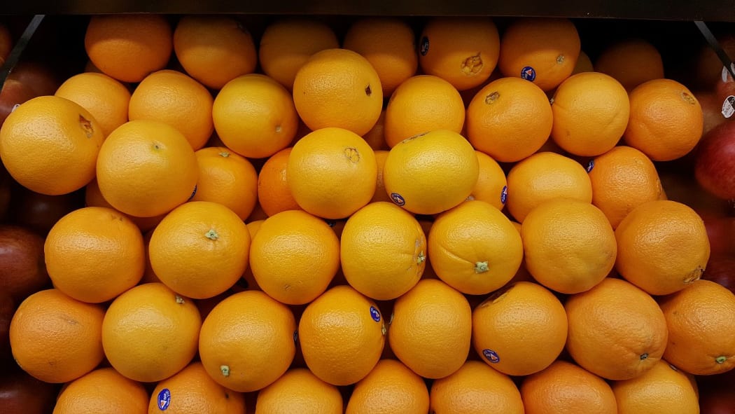 Stack of oranges