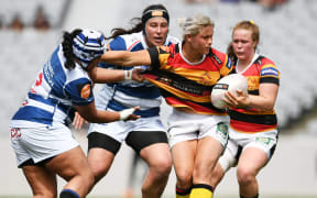Chelsea Alley playing for Waikato.