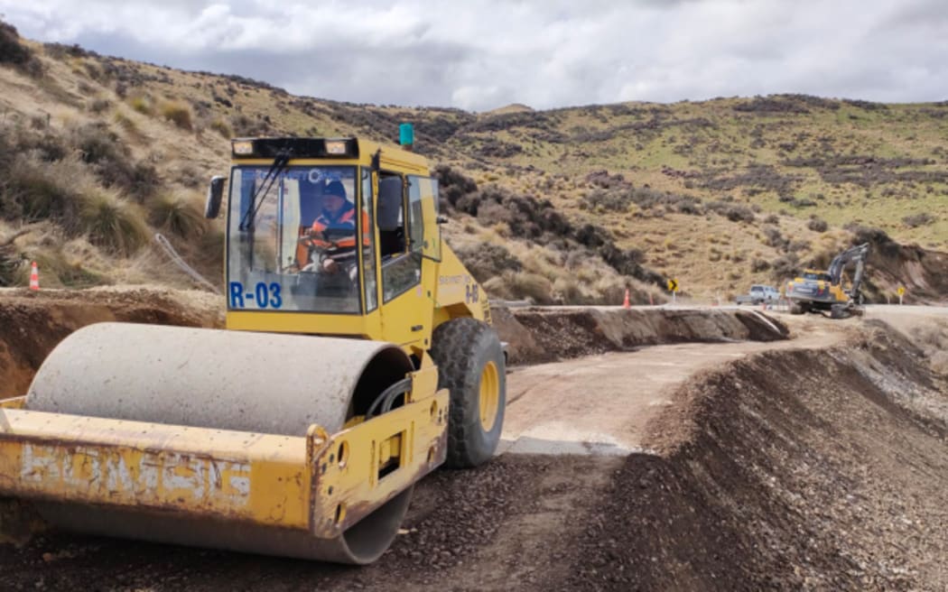 State Highway 85 in Otago has had new trench drains installed after years of slips on the hillside.