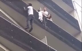 A passerby captured the rescue on video.