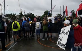 Protesters clash with police at defence forum: RNZ Checkpoint