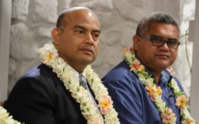 Nauru President David Adeang at the opening of the 52nd Pacific Islands Forum Leaders Meeting on Rarotonga. 6 November 2023.