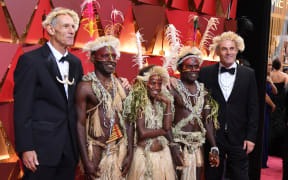 Nominees for Best Foreign Language Film  Tanna arrive on the red carpet for the 89th Oscars.