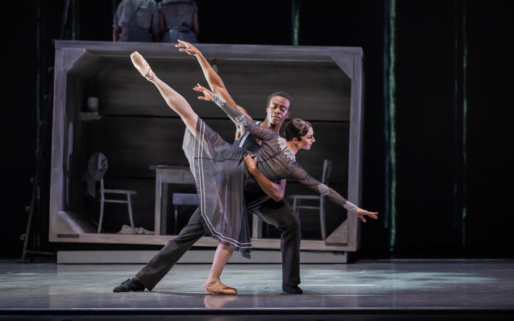 Father (Damani Campbell Williams) and Mother (principal dancer Sara Garbowski) in the Royal New Zealand Ballet production of Hansel and Gretel.