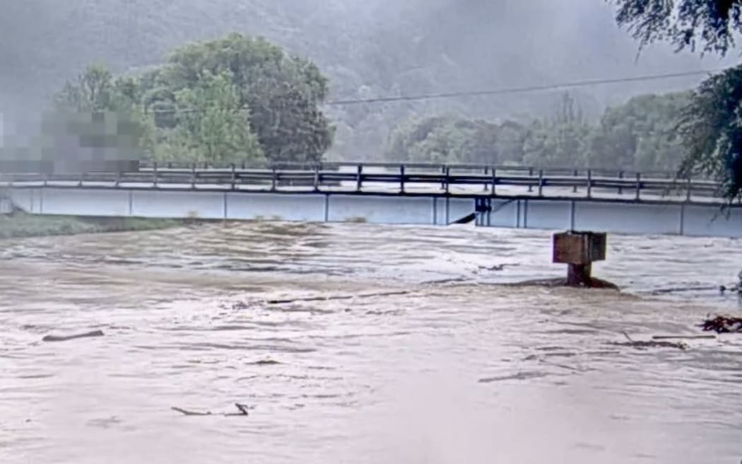 The Hikuwai River at Willowflat is expected to peak at at least 12 metres at midnight tonight.