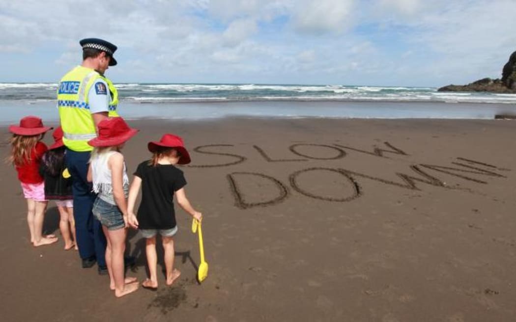 The Reach the Beach campaign's message on speeding has been criticised as confusing.