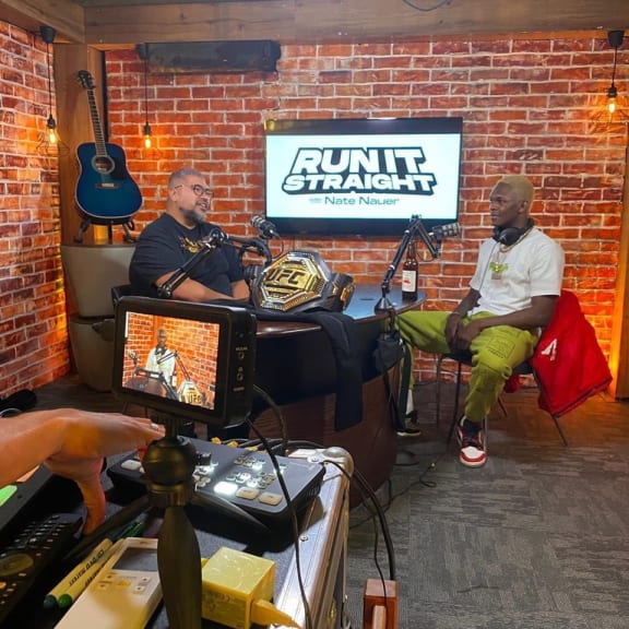 Nate Nauer's newest podcast 'Run It Straight' filmed in Kava Bowl Media studio.