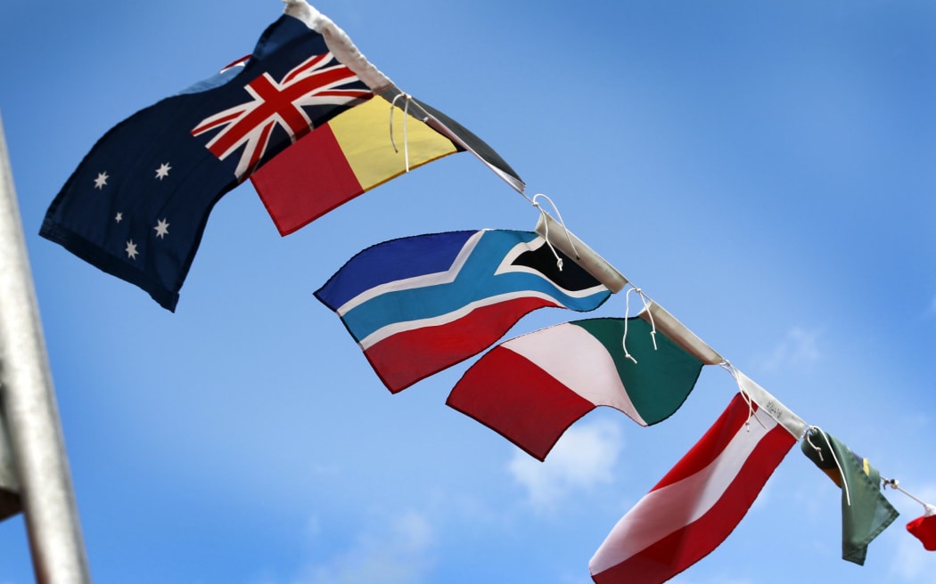 Flags at the Town Basin