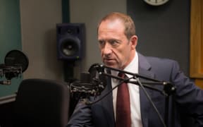 Andrew Little in the RNZ Auckland studio, 11 July 2017.