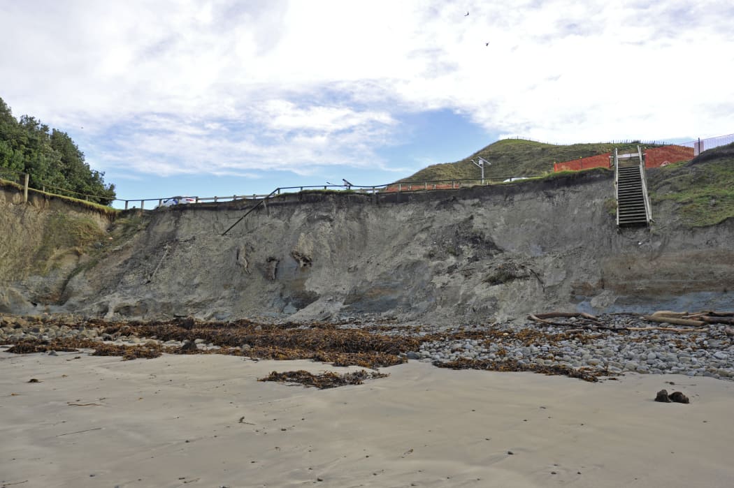 Sponge Bay has experienced significant coastal erosion — a key issue the region is facing under through the impacts of climate change.