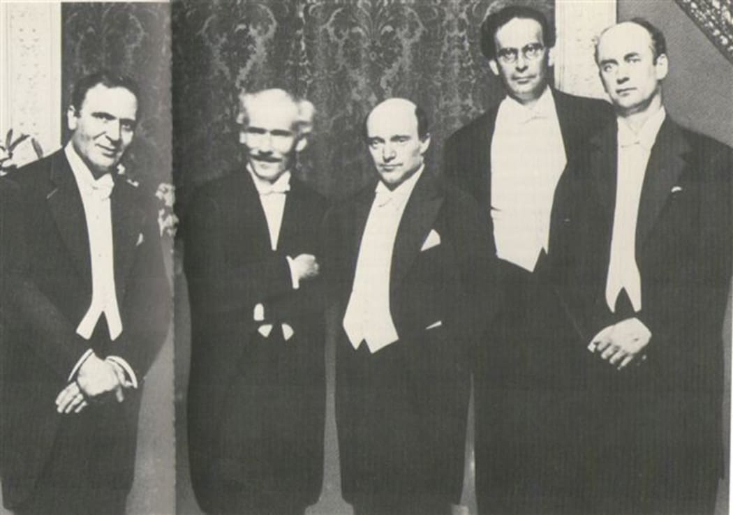 Bruno Walter, Arturo Toscanini, Erich Kleiber, Otto Klemperer and Wilhelm Furtwängler. Photo by Erich Auerbach, 1929