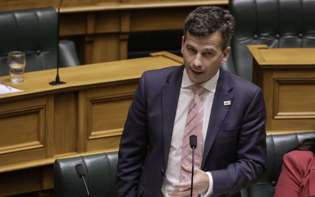 ACT party leader David Seymour speaks at the censure of National MP Tim van de Molen