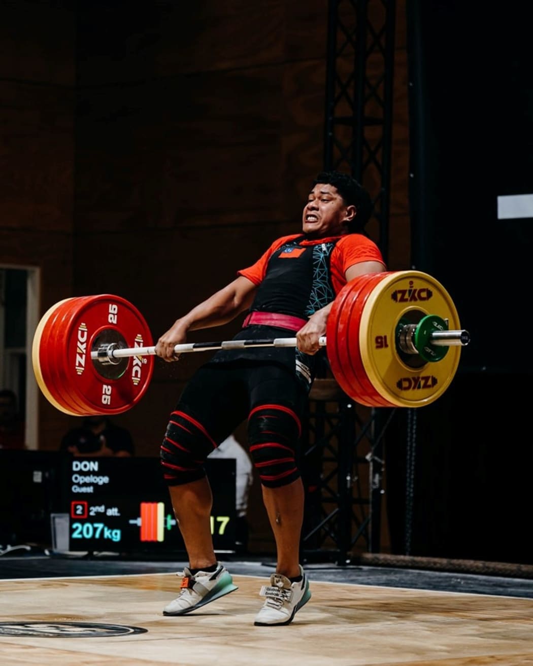 Don Opeloge competing at the New Zealand National Championships in Mt Maunganui