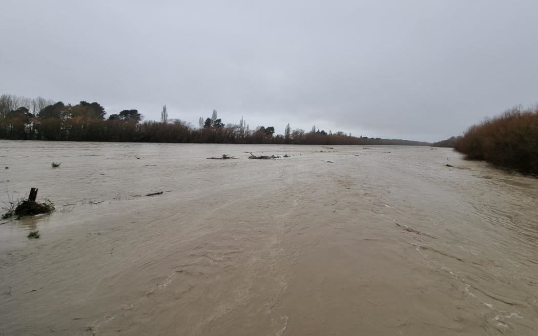 Ashburton River in flood