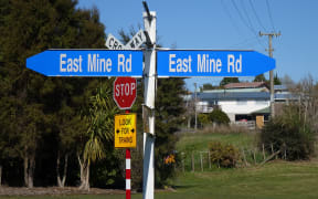 The road to the Huntly East Mine.