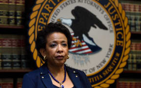 US Attorney General Loretta Lynch attends an announcement on charges against FIFA officials at a news conference on 27 May 2015 in New York.